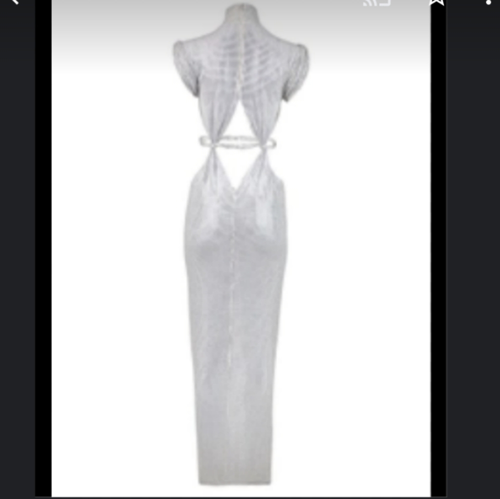 Unbranded white and sprinkle maxi dress